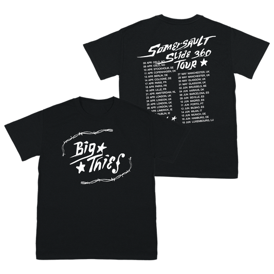 BLACK BARBED WIRE TOUR TEE