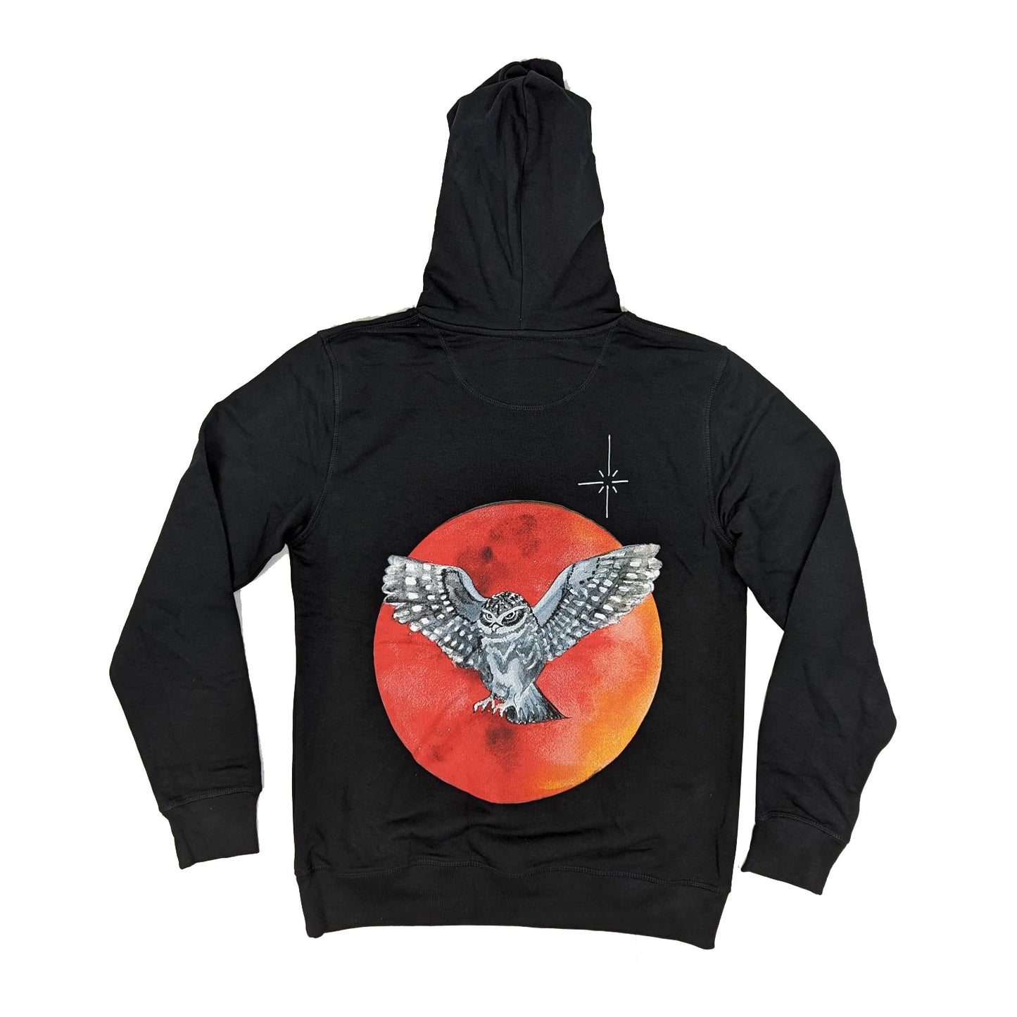 MOON OWL BLACK HOODIE