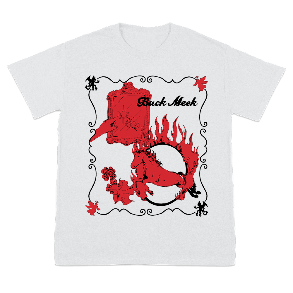 Buck Meek FIRE HORSE White T Shirt